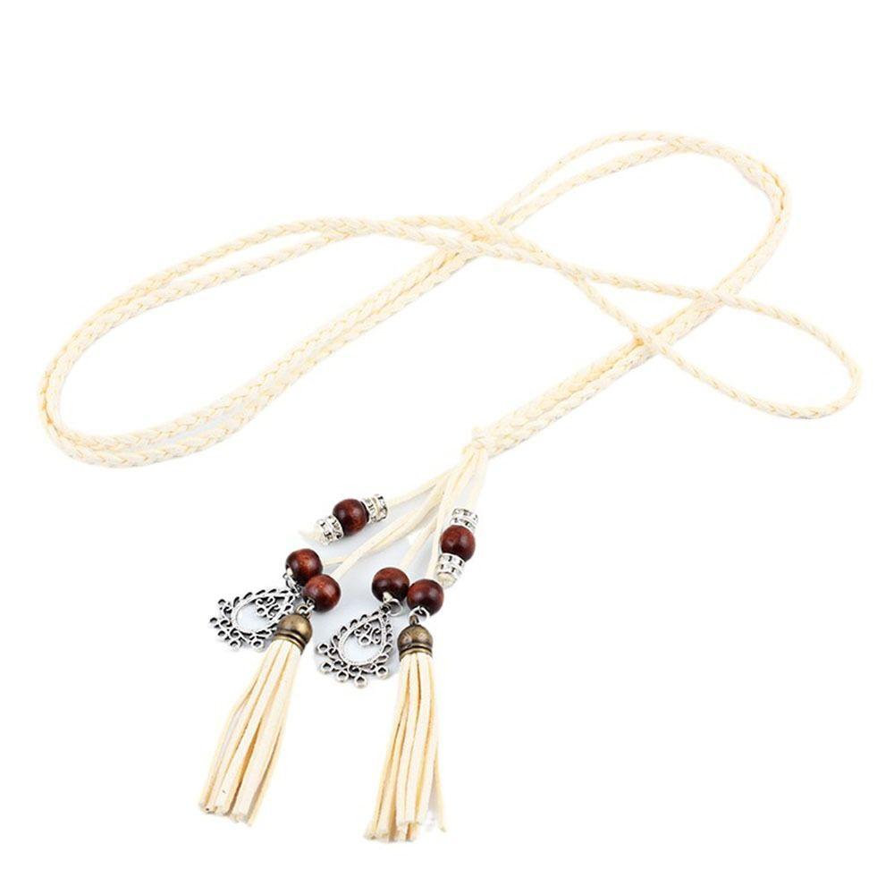 Chinese Style Knot Decorated Waistband Braided Belt Waist Chain Tassles Belts Waist Rope
