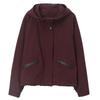 Women's Casual Hooded Jacket - 2024 Spring/Autumn Fashion, Loose Slim Fit, Petite Mom Style, Short Pure Cotton Top