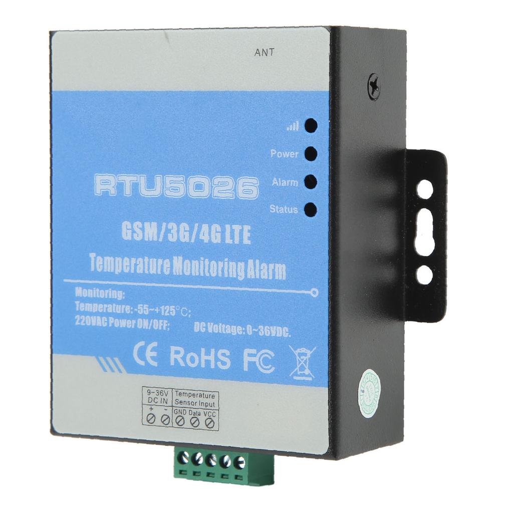 Temperaturlarm 12VDC GSM 3G 4G RTU Metall för Solkraftverk Meteorologiskt Observatorium