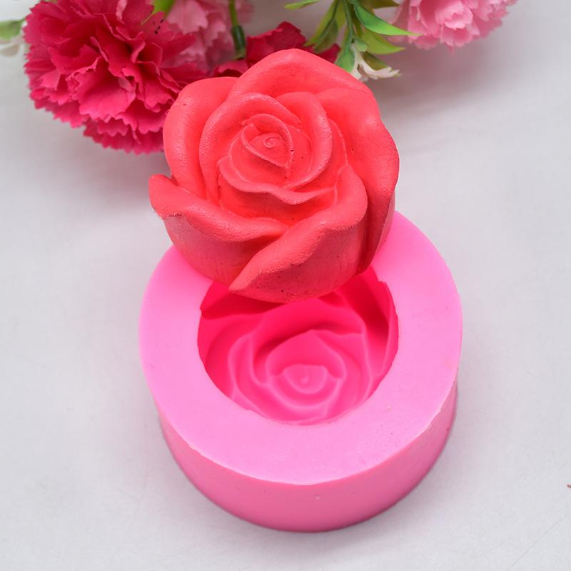 Bloom Rose Silicone Cake Mold 3D Flower Fondant Mold Cupcake Jelly Candy Chocolate Decoration Baking Tool Mould