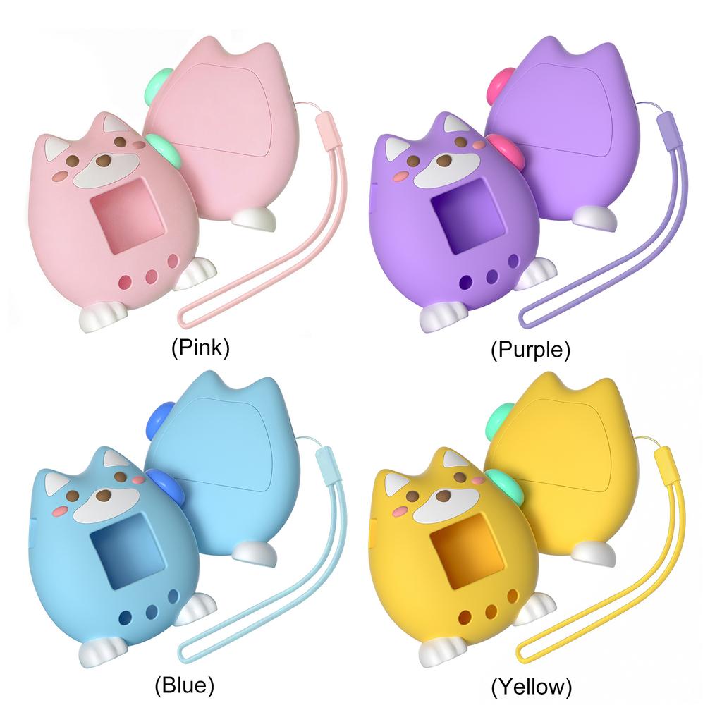For Tamagotchi Paradise Interactive Anti-Scratch Soft & Shockproof Shell with Lanyard Anti-Drop Holder Accessory with Button Cap