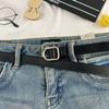 Fashion Luxury No-hole Belt For Women Waistband Buckle Pin Belt Jeans Decorative Female Dress Thin PU Leather Waist Strap