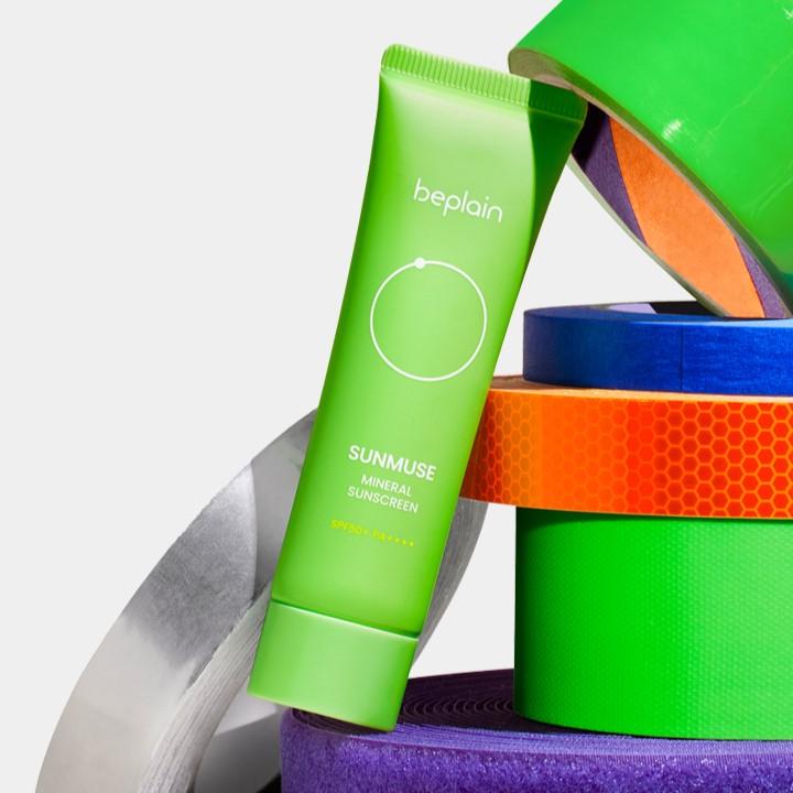 BEPLAIN SUNMUSE Mineral Sunscreen 50ml SPF50+PA++++ / Mineral Sunscreen, Moisturizing, Korean Cosmetics, Kbeauty