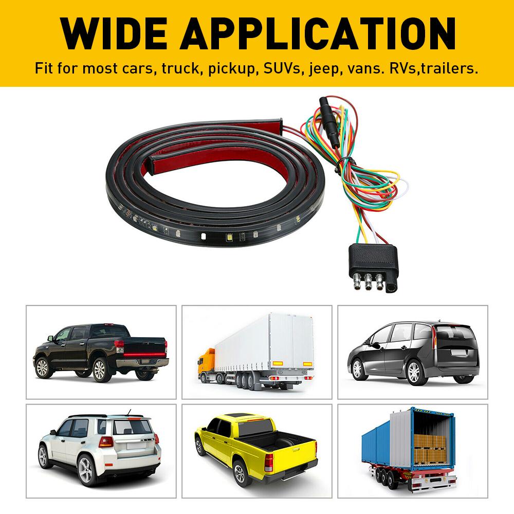 LED Tailgate Light Strip Bar Turn Singal Brake Warning Rear Tail Car Driving For Chevy Dodge Ford Truck Pickup Jeep SUV 12/24V