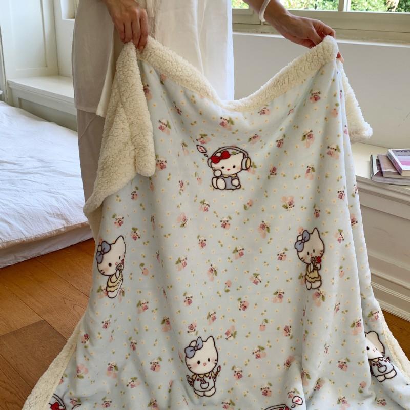 Winter Thick Milk Fleece Blanket Office Nap Sofa Bed Kids Students