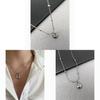 Geometric Water Drop Titanium Steel Necklace With Polished Finish For Unisex Stylish Collarbones