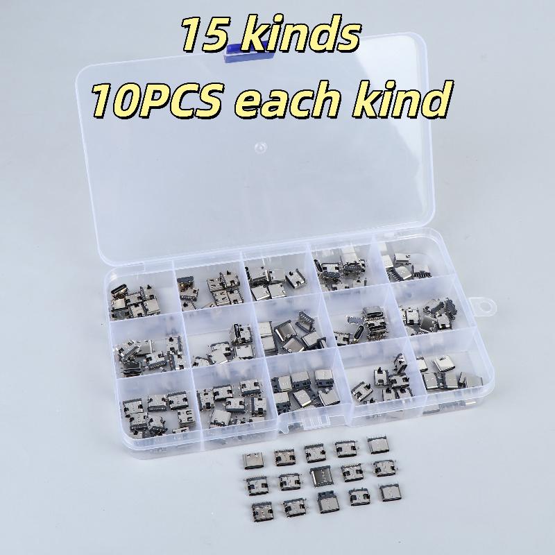 New 50/100/150Pcs 2/6/16Pin SMD SMT PCB USB-C Socket Type-C USB Connector Charging Port For Phone And Digital Product Repair Kit