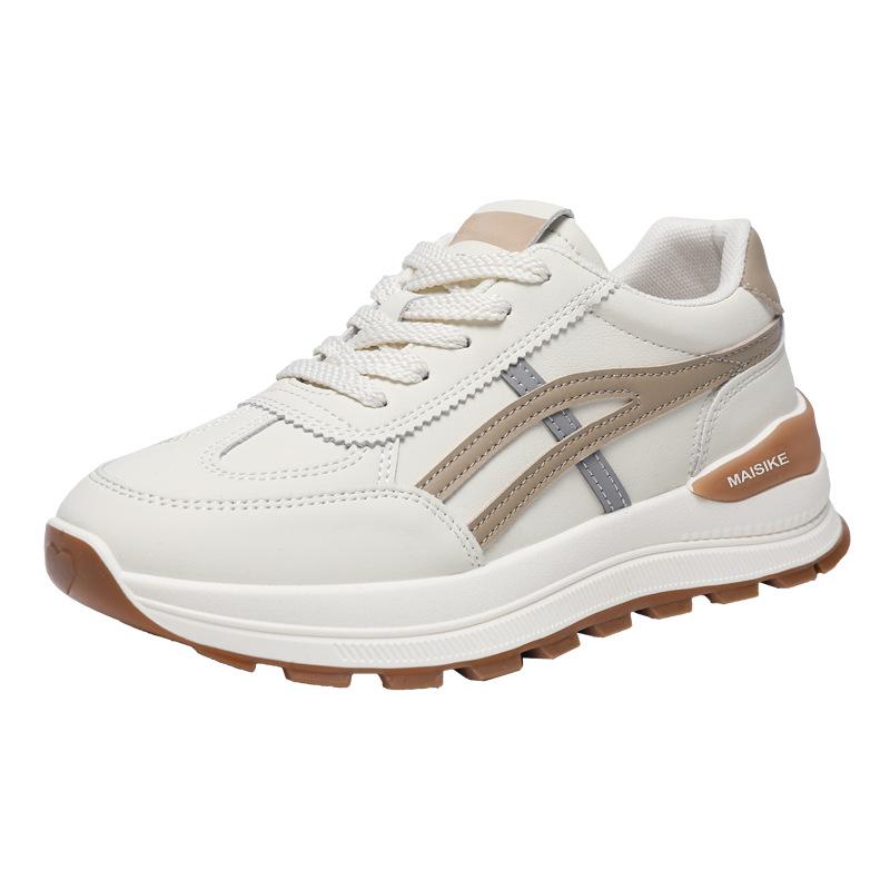Summer new leather shoes platform sports casual women's shoes little white shoes soft sole lightweight running shoes lightweight trendy shoes