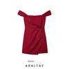 Araltay New Arrival Fashion Style Women's Clothing Fashion All-Match Drop-Shoulder Sleeve off-Shoulder Mini Dress 8634303