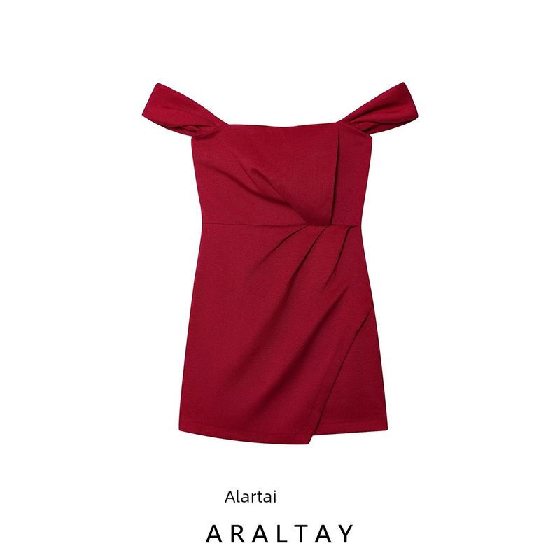 Araltay New Arrival Fashion Style Women's Clothing Fashion All-Match Drop-Shoulder Sleeve off-Shoulder Mini Dress 8634303