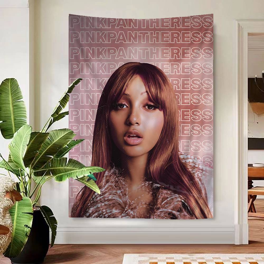 Singer Pink P-Pantheress Hanging Bohemian Tapestry Hanging Tarot Hippie Wall Rugs Dorm Japanese Tapestry