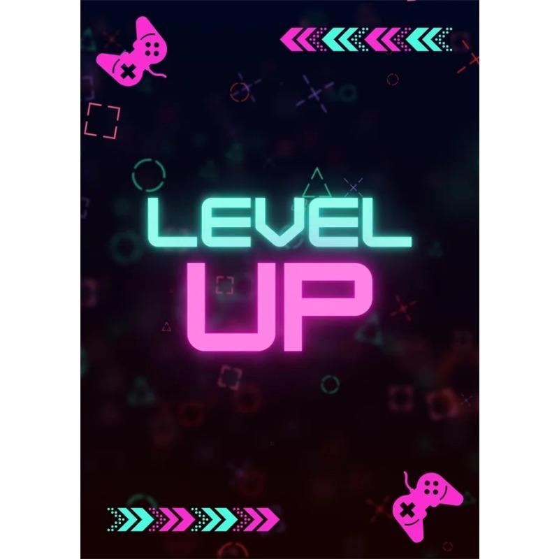 Neon Canvas Prints Painting Eat Sleep Game Repeat Funny Gaming Quote Posters Mural Wall Art for Home Gamer Room Decor No Light