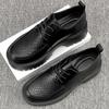 Leather shoes men's new large size men's shoes 4 versatile retro heightening casual shoes