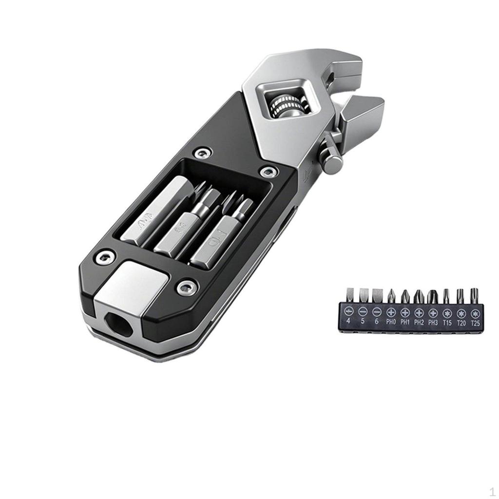 Stainless Steel Wrench Adjustable Spanner Polished Finish Hand Tool for Workshop, Garage
