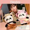 Clothed With Panda Bag Plush Toy Cartoon Stuffed Doll Decoration Kids Gifts