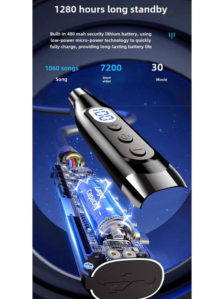 Wireless Bluetooth Neckband Headset with Noise Reduction, Extended Standby, Music & Call Features, Karaoke Compatibility