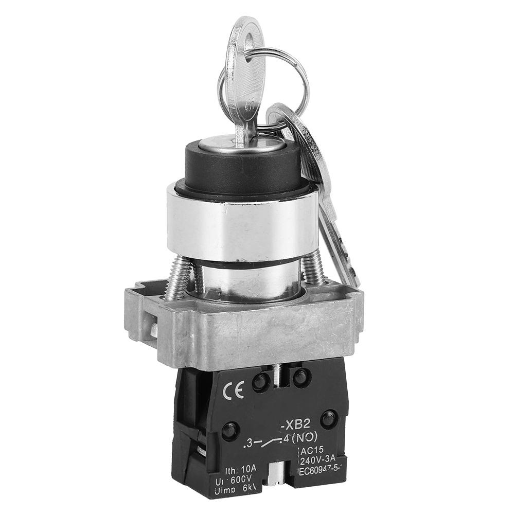 10 Sets BERM Key Switch SelfLocking Normally Open Hardware Supplies BEMXB210y 21 240V