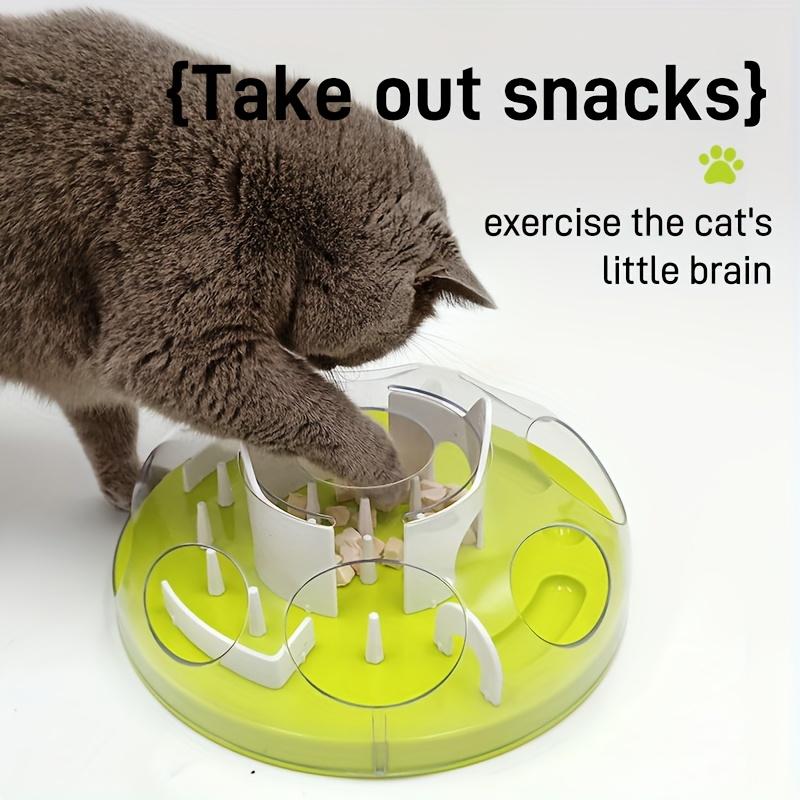 Labirinto Interattivo per Gatti Giocattolo Alimentatore Lento - Ciotola Puzzle Coinvolgente per Gatti, Promuove un'Alimentazione Sana e la Stimolazione Mentale, Materiale Durevole Non Tossico