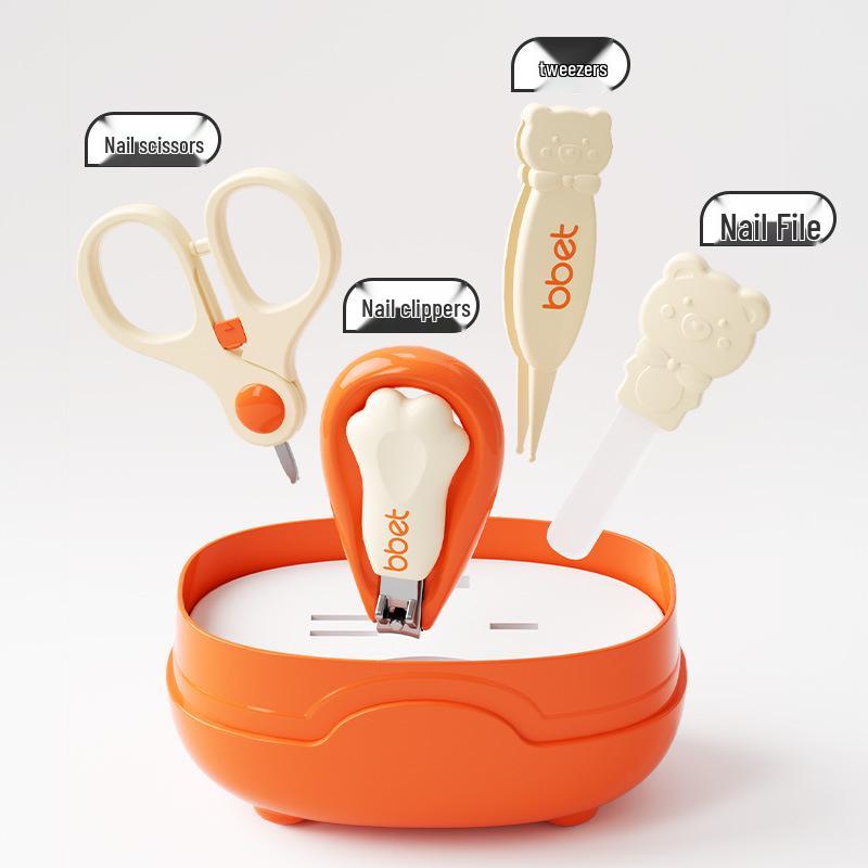 "Newborn Baby Care Nail Clippers Set - Anti-Pinching Trimming Tools"