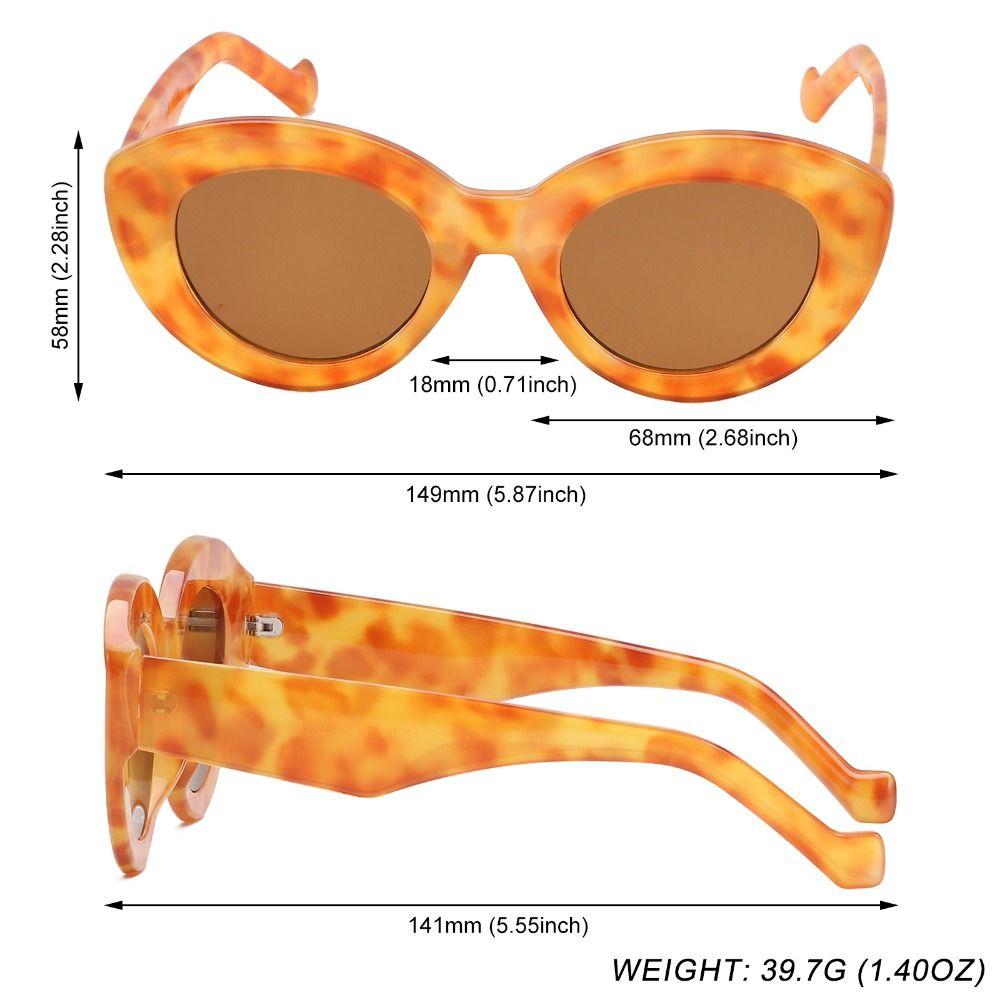 Chic Eyewear Retro Shades Sun Glasses Oval Sun Glasses Oversized Sunglasses Cat Eye
