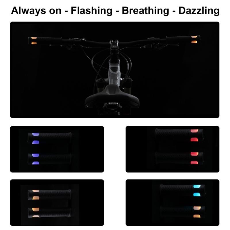 12 LED Models Rechargeable Handlebars Grips Shockproofed Bicycles Handlebars Grips Cycling Part