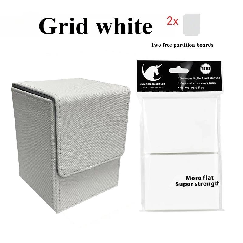 100 Premium Card Sleeves 66x91mm and Trading Card Storage Box Holds 100+ Commander Deck Box for MTG PTCG Baseball Sports Cards