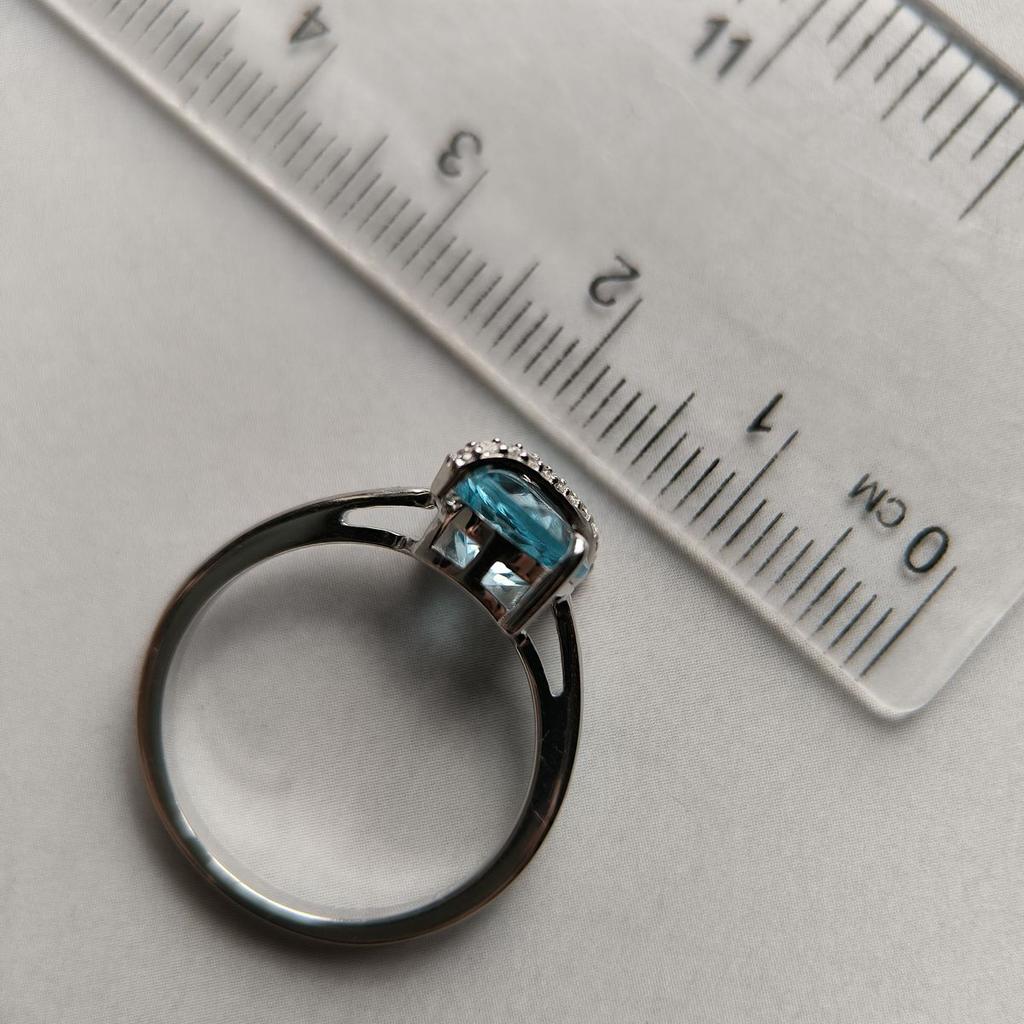 Silver Ring with Natural Topaz 2.374ct, Product Weight 2.44g (2179634)