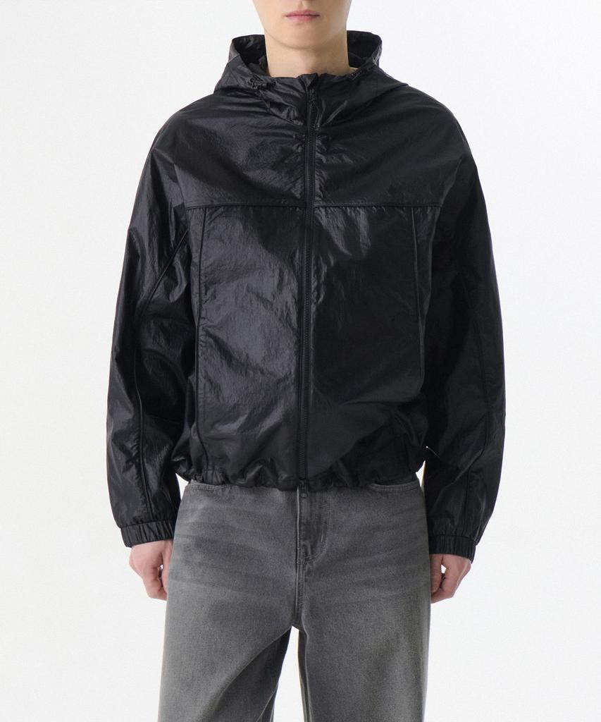 Musinsa Standard Glossy Crease Windbreaker Jacket [Black]