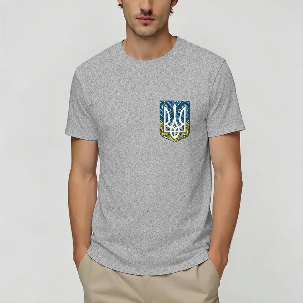 Unisex TShirts Ukraine Ukrainian Flag Fashion Cotton Tees Short Sleeve T Shirts Round Collar Clothes Graphic