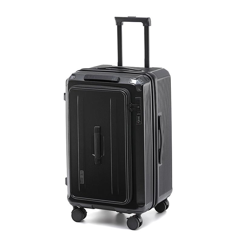 

2025 Expandable 28-Inch Silent Wheel Suitcase - Large Capacity, Thickened Trolley, Carry-On with Password Lock 20-inch Expandable with Cup Holder and Brake