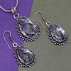 Black Rutile Set  Pendant  Jewelry Earring 18-20'' Gemstone Handmade