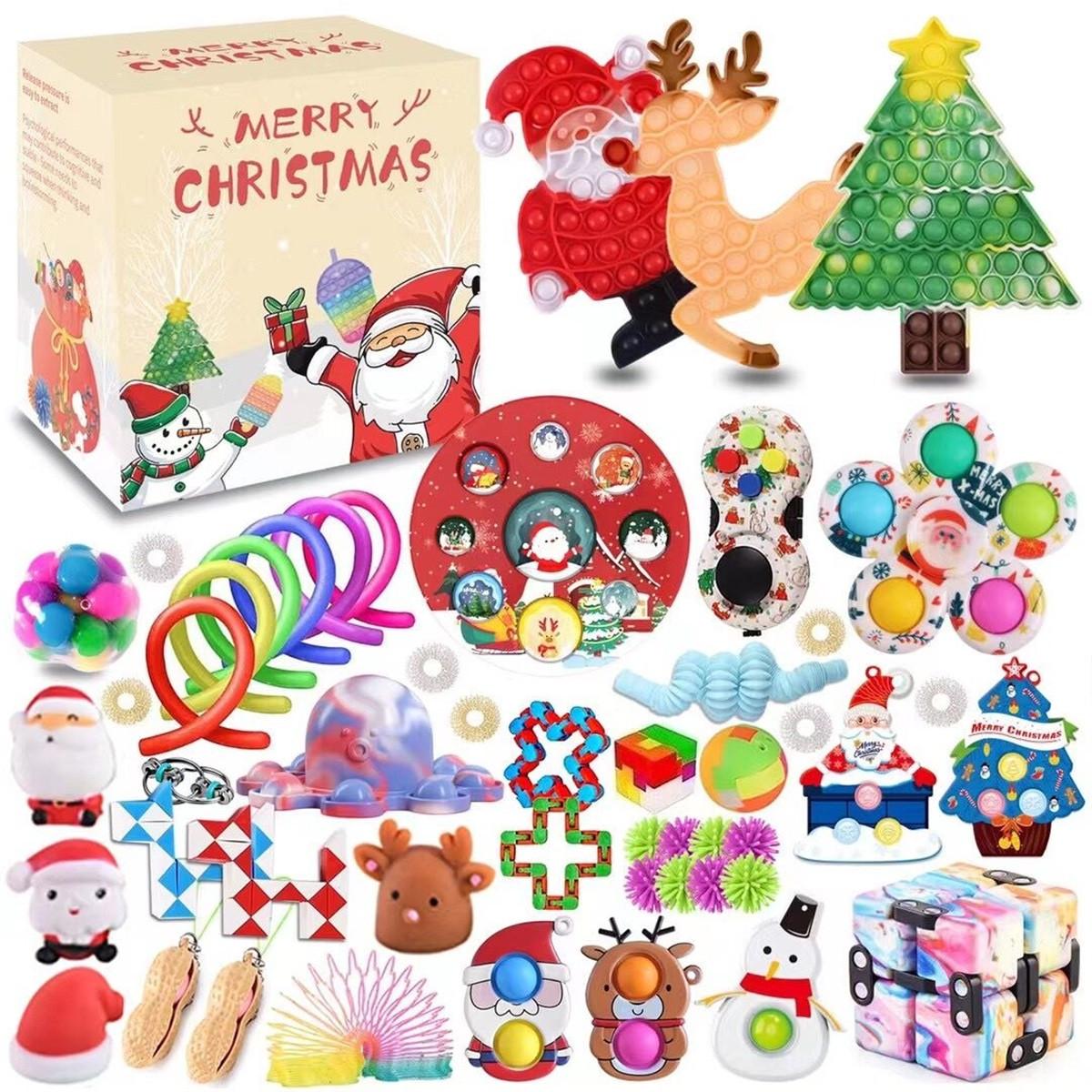 Calendario Dell'Avvento 2025 Con 24 Giocattoli Fidget: Conto Alla Rovescia Natale Per Bambini, Scatola Regalo Riutilizzabile