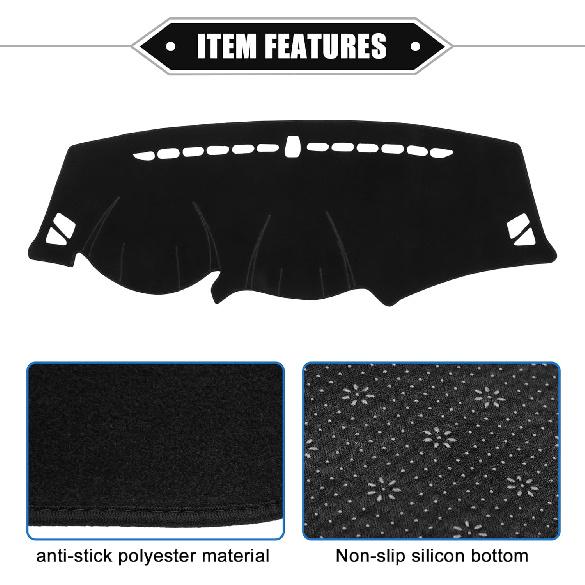 Car Dashboard Cover Compatible for Hyundai Tucson 2010-2015, Polyester Black Dash Cover Sunshade