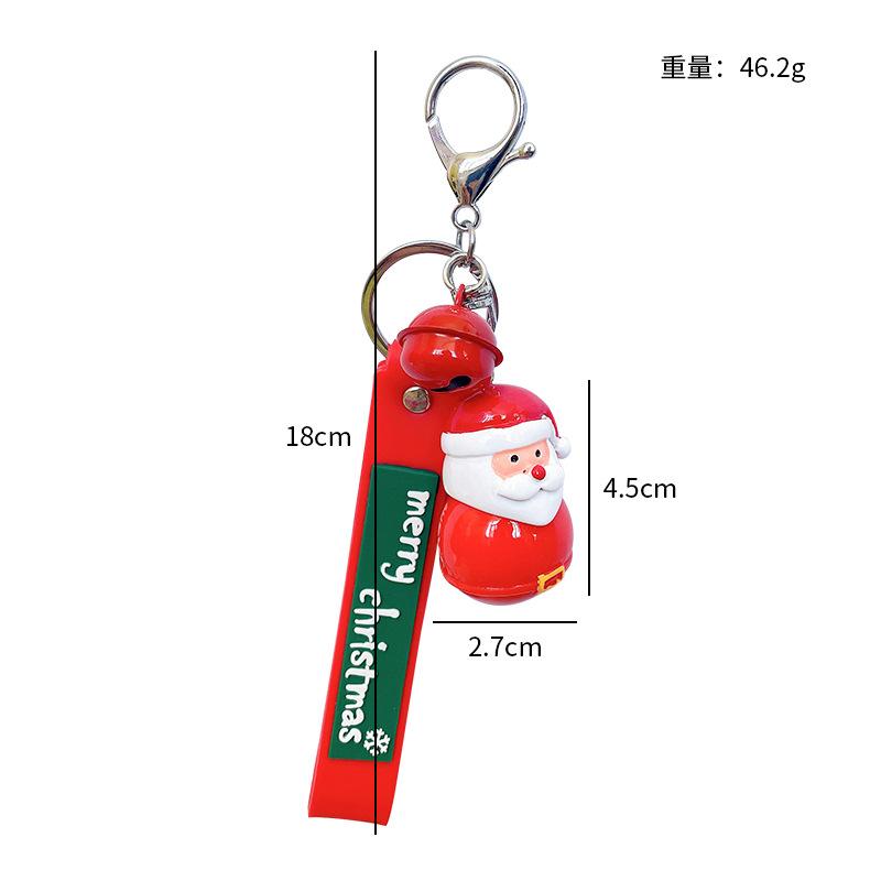 Creative Santa Claus nøkkelring bil skolesekk for kvinner Nydelig nøkkel anheng Cartoon Doll Bag Anheng