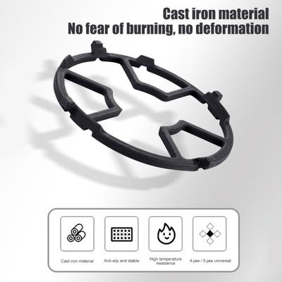Griglia per pentole a gas in acciaio al carbonio resistente Stabilizzatore per fornello per wok e pentole Antiscivolo Supporto da piano cottura Supporto universale per bruciatore
