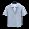 ROMON Men's Striped Cotton Polo Short Sleeve Shirt