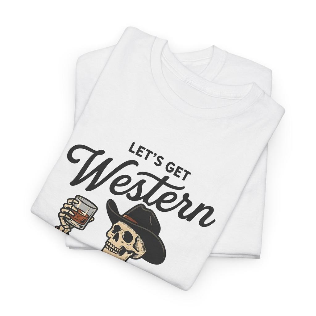 Western Skeleton Shirt Western Halloween Gift Women Vintage Tee Skeleton