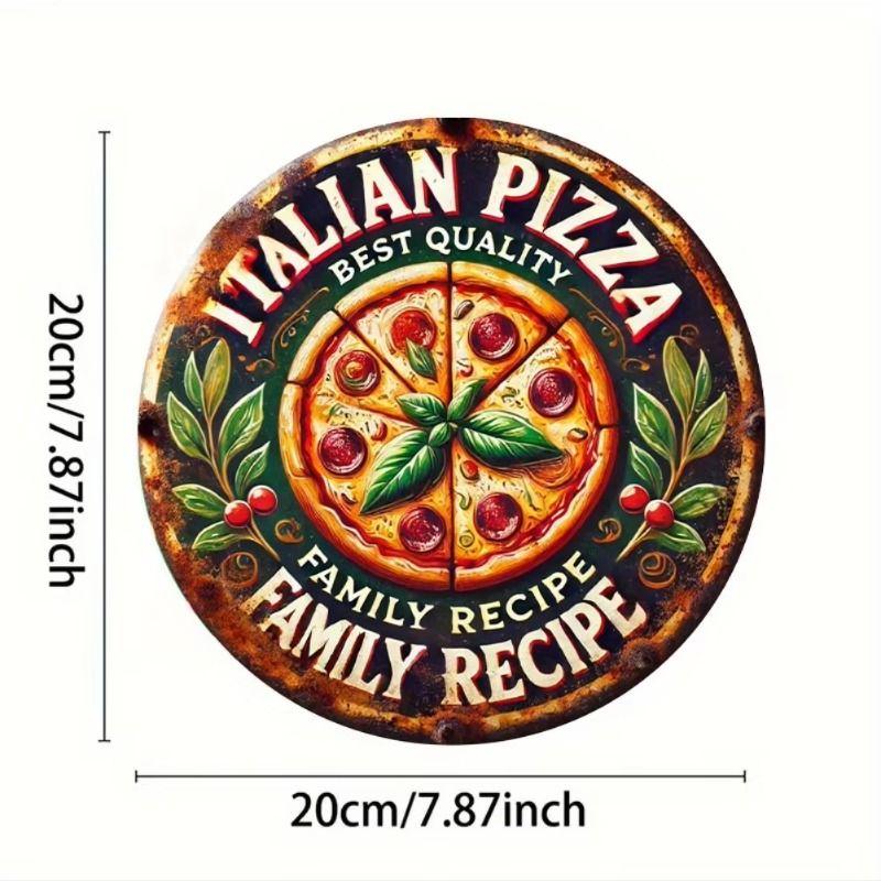 1 Piece Retro Tin Sign Metal Wall Art Decor for Office Living Room Courtyard 20x20 cm