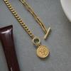 Classical Portrait Coin Pendant Necklace Stainless Steel For Versatile Everyday Wear And Special Occasions Gift