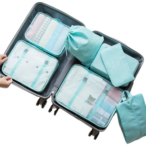 Set da Viaggio da 7 Pezzi: Organizzare Abbigliamento, Articoli da Toeletta e Biancheria Intima per Viaggi di Lavoro