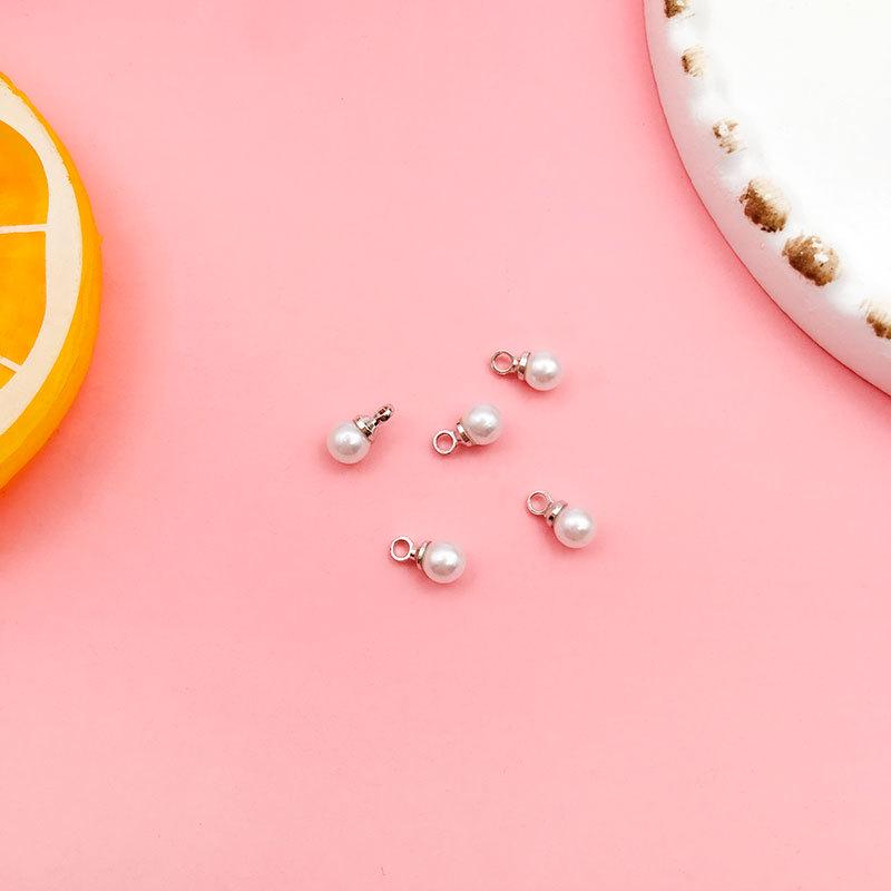 

Gold/White K Cap Round Pearl Pendant Sheep Eye Earring Brooch Accessory