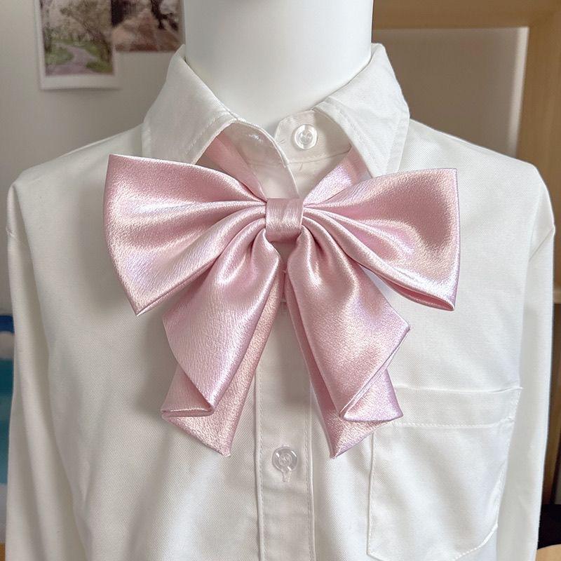 Solid-colored Short-tailed Swallowtail Butterfly Bow Tie, Free Bow Girls' Jk and Sailor Uniform Shirt
