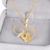 Mother's Day Heart Pendant Necklace - Love Letter Design