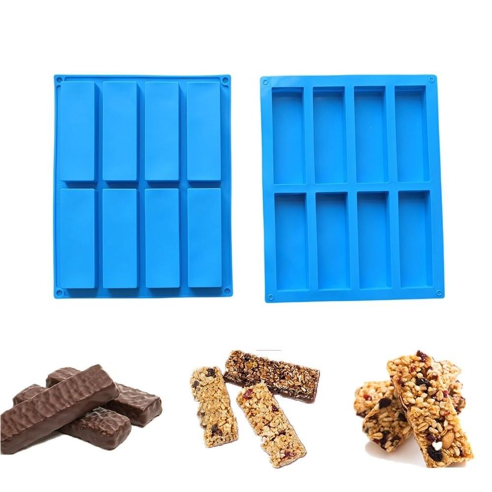 Rectangle Silicone Candy Mold DIY Silicone Ice Cube Tray Granola Bar Pan  for Baking Energy Bars