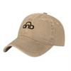 DNB Logo Washed Cotton Baseball Cap Classic Black Design Unisex Adjustable Hat Fashionable Streetwear Style