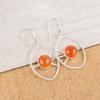 Natural Carnelian Gemstone 925 Sterling Silver Jewelry Handmade Earrings 2.00" EE-52-32