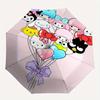 Sanrio Characters Balloon Design Automatic Open/CloseUmbrella-CuteUmbrella with Cute Design, Portable 3-Fold Compact Umbrella for Men & Women, Valenti