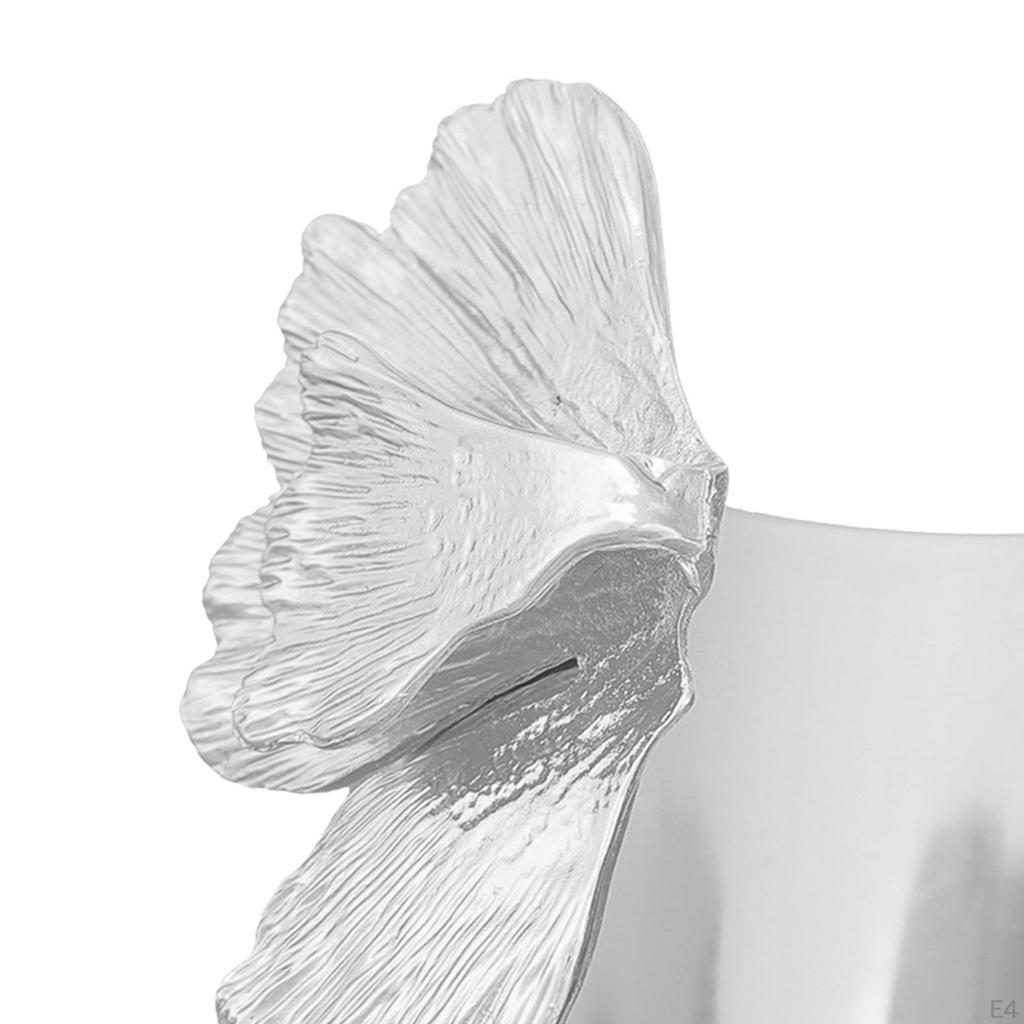 Woman Metal Floral Wide Open Bangle Bracelet Adjustable Jewelry Electroplating Process Minimalist