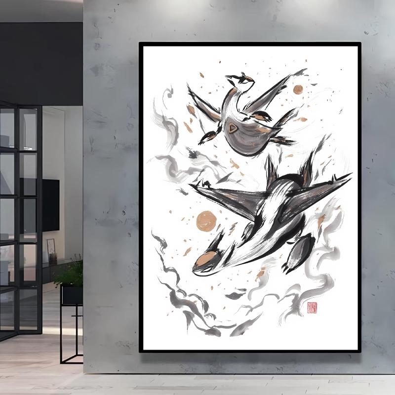 Canvas Artwork Painting Pokemon Pikachu Picture Home Decor Classic Character Images Spray Painting Home Decor Holiday Gift