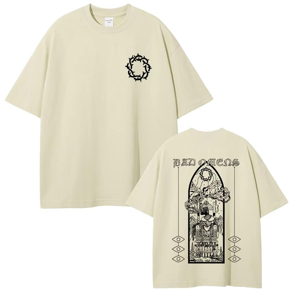 Rock Band Bad Omens T Shirt Men Women Clothing Casual Vintage Oversized Tee Shirt Male Gothic Tshirts